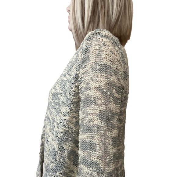 Nordstrom Olivia Sky Cardigan Sweater Popcorn Knit Chunky Open Front Duster - Picture 6 of 12